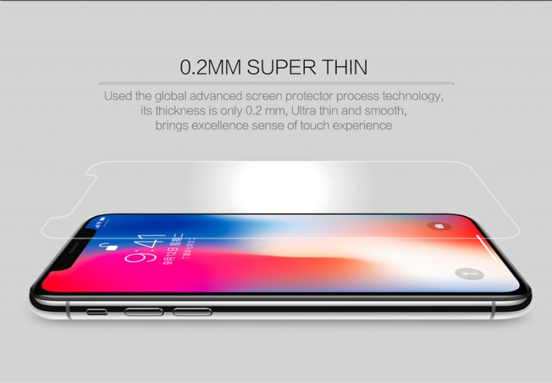 Miếng Dán Kính Cường Lực iPhone X Hiệu Nillkin 9H+ Pro được phủ một lớp chống chói vẫn cho ta hình ảnh với độ nét cao so với hình ảnh hiển thị gốc, có khả năng chống trầy chống va đập tốt.